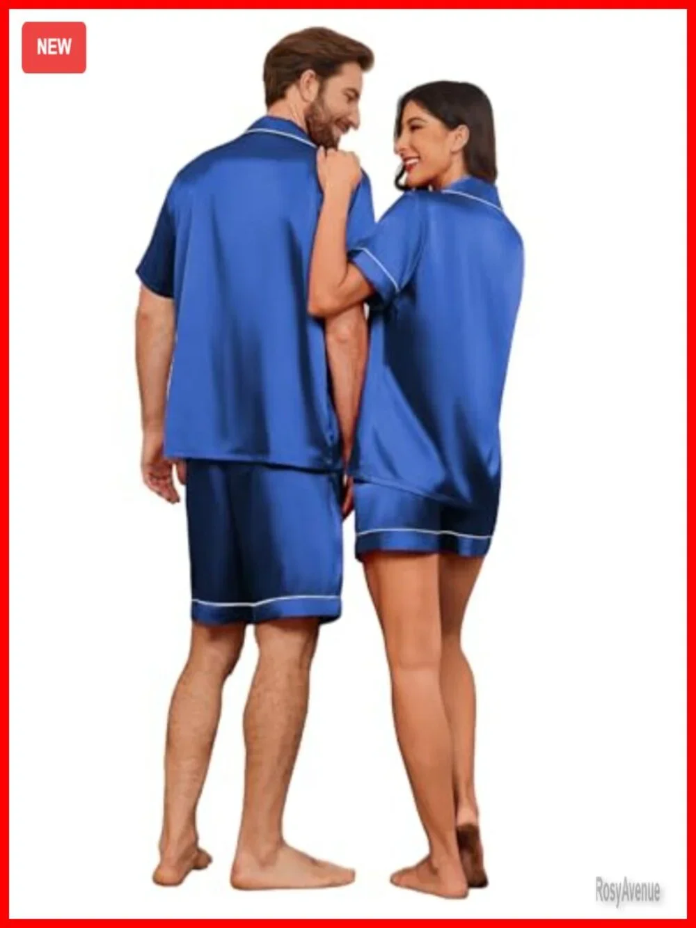 Silk Short Sleeve Button Down Pajama Set with Shorts - Soft Satin Loungewear